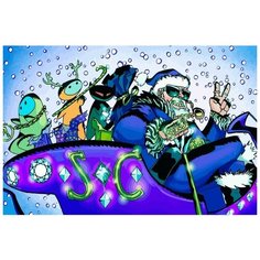 Картина по номерам на холсте Новый Год (Рождество, Дед Мороз, Плохой Санта) - 7499 Г 60x40