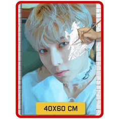 Картина по номерам на холсте Музыка KPOP Ateez Ёсан - 6065 В 60x40