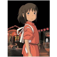 Картина по номерам на холсте Аниме унесенные призраками Тихиро девочка- 7 30 х 40