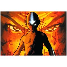 Картина по номерам на холсте Аватар Легенда об Аанге маги аниме - 2136