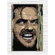 Картина по номерам на холсте Фильм Сияние (Heres Johnny, Стивен Кинг, Джек Николсон) - 7952 В 20x30