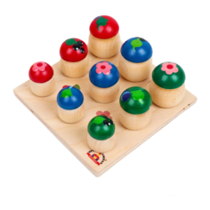 Развивающая игрушка Краснокамская игрушка Грибочки, H-45, бежевый