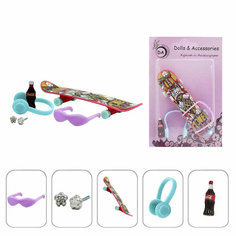 Набор аксессуаров для кукол - "Скейт и кола" Dolls Accessories