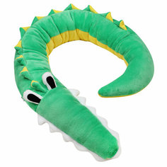 Подушка валик Крокодил Дил зеленый, желтый Bebe Liron