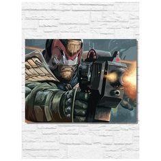 Картина по номерам на холсте игра Judge Dredd (Sega, Сега, 16 bit, 16 бит, ретро приставка) - 9892 Г 30x40