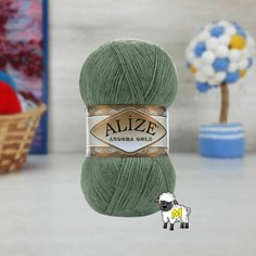 Пряжа ALIZE Angora Gold, полынь - 180, 20% шерсть, 80% акрил, 5 мотков, 100 г, 550 м.