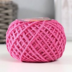 Softino Пряжа 100% джут "Softino Jute Colored" 50м ±2м ярко-розовый 50 гр
