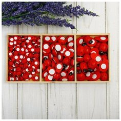 Frau Liebe Набор декоративных наклеек «Божьи коровки» 3 размера; 8,2×19×1,5 см Romanoff