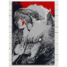 Картина по номерам Аниме Принцесса Мононоке (Миядзаки) - 7672 В 60x40