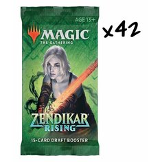 MTG: 42 драфт-бустера издания Zendikar Rising на английском языке Wizards of the Coast