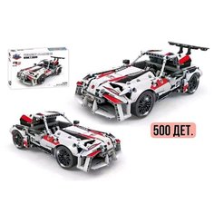 Конструктор Техник Гоночный автомобиль белый White Car 500 деталей Kazi