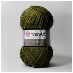 Плюшевая пряжа YarnArt Dolce (Дольче) - 2 мотка 772 зеленый, для вязания игрушек, 100% микрополиэстер 120м/100г