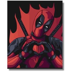 Картина по номерам "Дедпул / Deadpool" на холсте с подрамником 40х50
