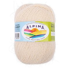 Пряжа ALPINA "WHITE RABBIT" 55% пух кролика, 45% нейлон 10 шт. х50г 300м №260 молочный