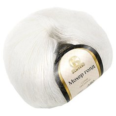 Пряжа для вязания камт Мохер Голд (60% мохер, 20% хлопок, 20% акрил) 10х50г/250м цв.205 белый Камтекс