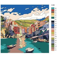 Картина по номерам X-888 "Вид на горы. Пейзаж" 70х70 Brushes Paints