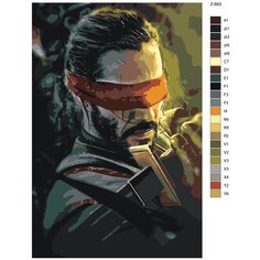 Картина по номерам Z683 "Кенши Такахаши- Мортал Комбат(Mortal Combat) 50x70 Brushes Paints