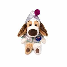 Мягкая игрушка Basik&Сo Пес Бартоломей Baby в шапке Космос, 20 см BartB-026 Basik&Co