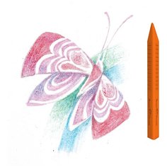 Мелки Bruno Visconti, восковые, 6 цветов, коробка-пенал с пластиковым ложементом, HappyColor, Арт. 31-0009/01