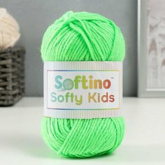 Пряжа 100% акрил "Softy Kids" 90м ±5м 50 гр цвет 40 фисташка Softino