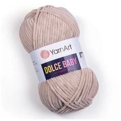 Пряжа для вязания YarnArt Dolce Baby (ЯрнАрт Дольче Беби) - 1 моток 771 светло-бежевый, 100% микрополиэстер 85м/50г
