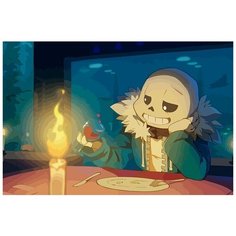 Картина по номерам на холсте игра Undertale - 6774 Г 60x40