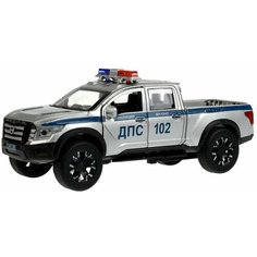 Автомобиль металлический инерционный NISSAN TITAN полиция 12.5 см со звуком и светом технопарк TITAN-13SLPOL-SL