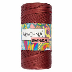 Пряжа ARACHNA LEATHER ART 100% полиэстер 4 шт. х 160 г +- 10 г 50 м N07 т. красный