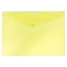 Папка-конверт на кнопке А4(235*325) 180мкм Бюрократ желтый арт. PK803Ayel