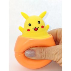 Пикачу фуфлик антистресс жмякалка нажималка оранжевый Панда