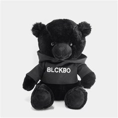 Черный плюшевый мишка BLCKBO, медвежонок в худи, медведь Блэкбо, черный медведь- 45 см Sun Toys