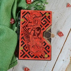Дайсбокс на коже "Пантеон" для кубиков днд dungeon and dragons Чудеса леса
