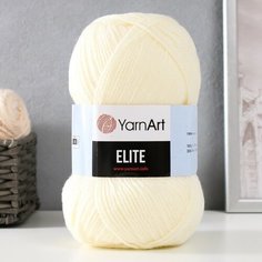 Пряжа "Elite" 100% акрил 300м/100г (851 молочный) Yarn Art