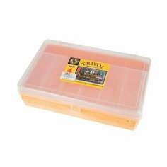 Коробка для мелочей №4 двуxъярусная, с микролифтом Trivol, цвет: желтый 6,5x23,5x15 см ТРИВОЛ