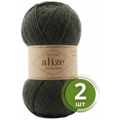 Пряжа Alize Wooltime (Вултайм) - 2 мотка Цвет: 873 плющ 75% шерсть, 25% полиамид, 100г 200м