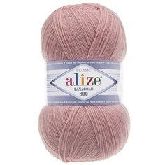 Пряжа Alize Lanagold 800 (Ланаголд) 173 увядшая роза 49% шерсть, 51% акрил 100г 800м 3шт