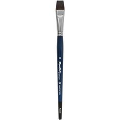 Кисть Roubloff premium белка микс плоская ручка синяя короткая №16