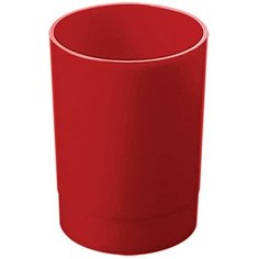 Подставка-стакан для пишущих принадлежностей "Лидер", круглая, красная Стамм