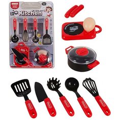 Набор игрушечной кукольной посуды MY LITTLE SHEFS KITCHEN с продуктами для кукол 7711-1 Tongde