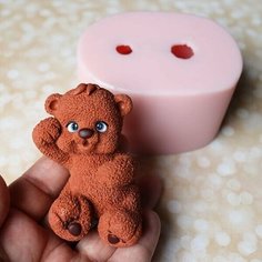 Силиконовая форма для мыла, Мишка Бублик Helena Mold