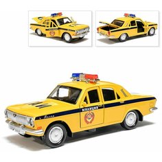 Машина ГАЗ 2401 Волга, инерционная, милиция, Технопарк, 12 см