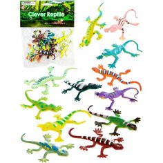 Набор фигурки игрушки Ящерицы, 5-7,5 см. / 12 шт. Denco Store