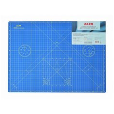 Коврик раскройный ALFA двухсторонний 60х45 см цвет синий, 2 м (AF-A2Blue)