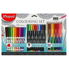 Набор для рисования Maped Color Peps 33 предмета: фломастеры, ручка капилярная, карандаши цветные двусторонние, точилка