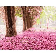 Картина по номерам Усыпанная лепестками земля 40х50 см Hobby Home