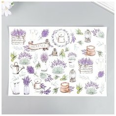 Декупажная карта "Прованс" формат А4, плотность 45г/м2 Noname