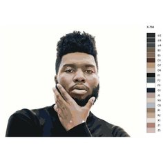 Картина по номерам X-764 "Певец Khalid (Кхалид)" 40х50 Brushes Paints