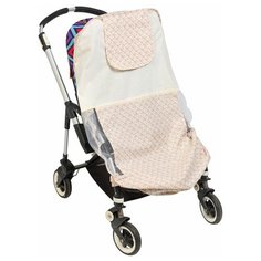 Солнцезащитный тент на коляску Mammie от солнца, насекомых и пуха (яблочная поляна)