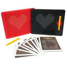Магнитный планшет Mini Magpad для рисования магнитами (380 шариков) с карточками Vittovar