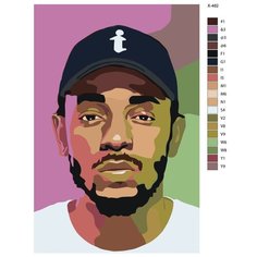 Картина по номерам X-482 "Кендрик Ламар" 50х70 Brushes Paints